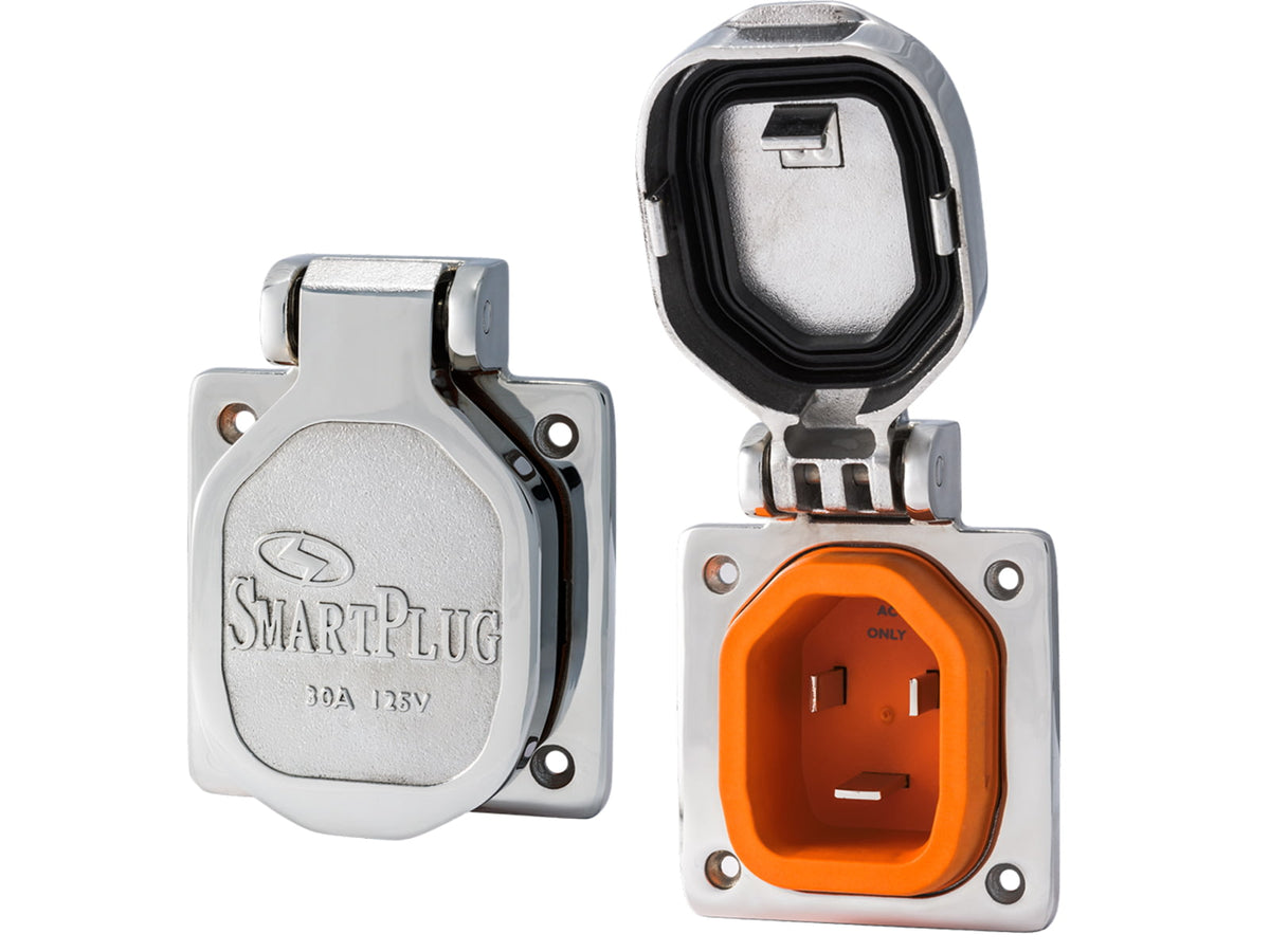 SmartPlug 30 AMP Male Inlet Cover - Stainless Steel One Size BM30NT