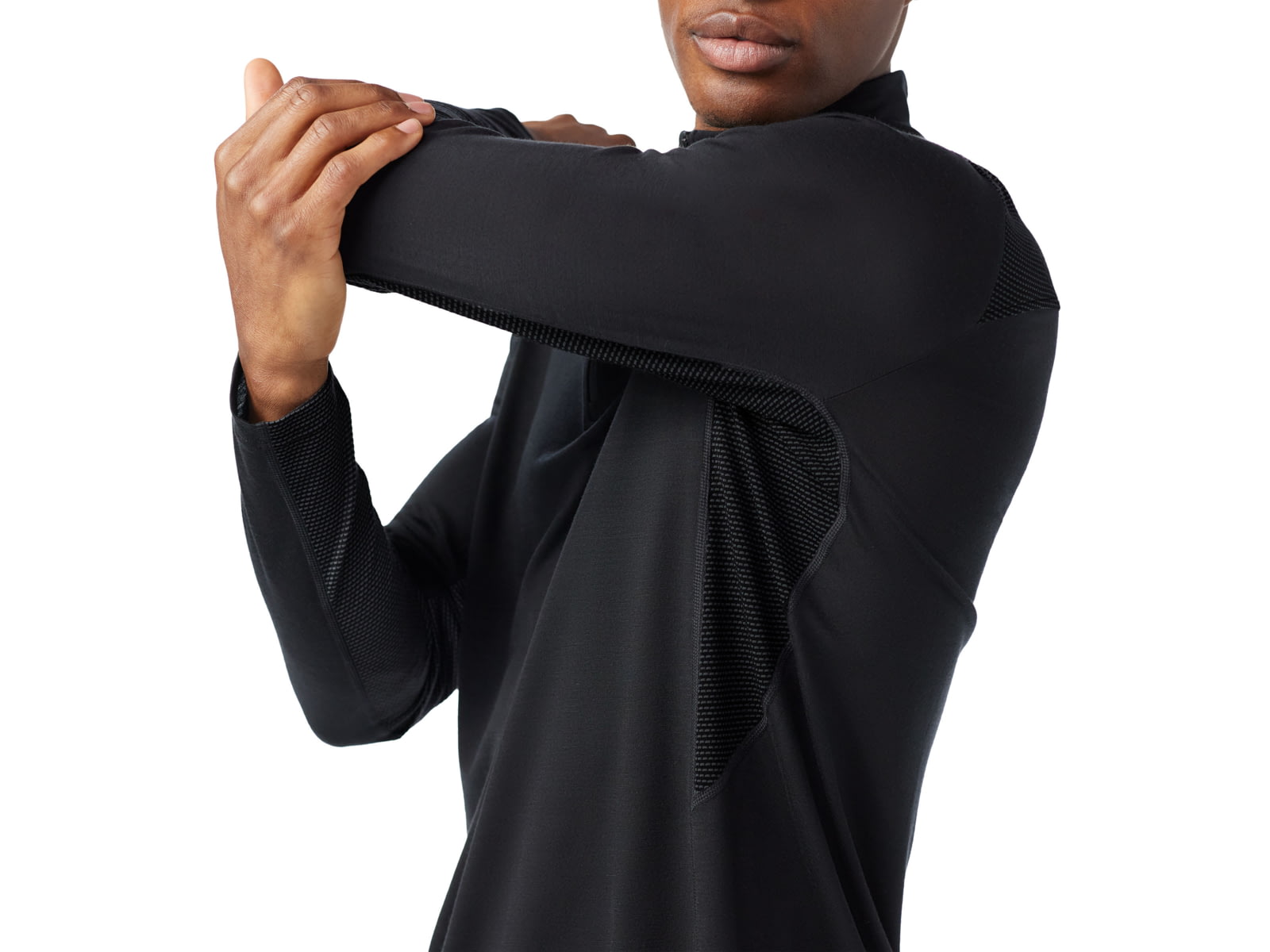 Smartwool Active 1/4 Zip Top - Men's Black 2XL