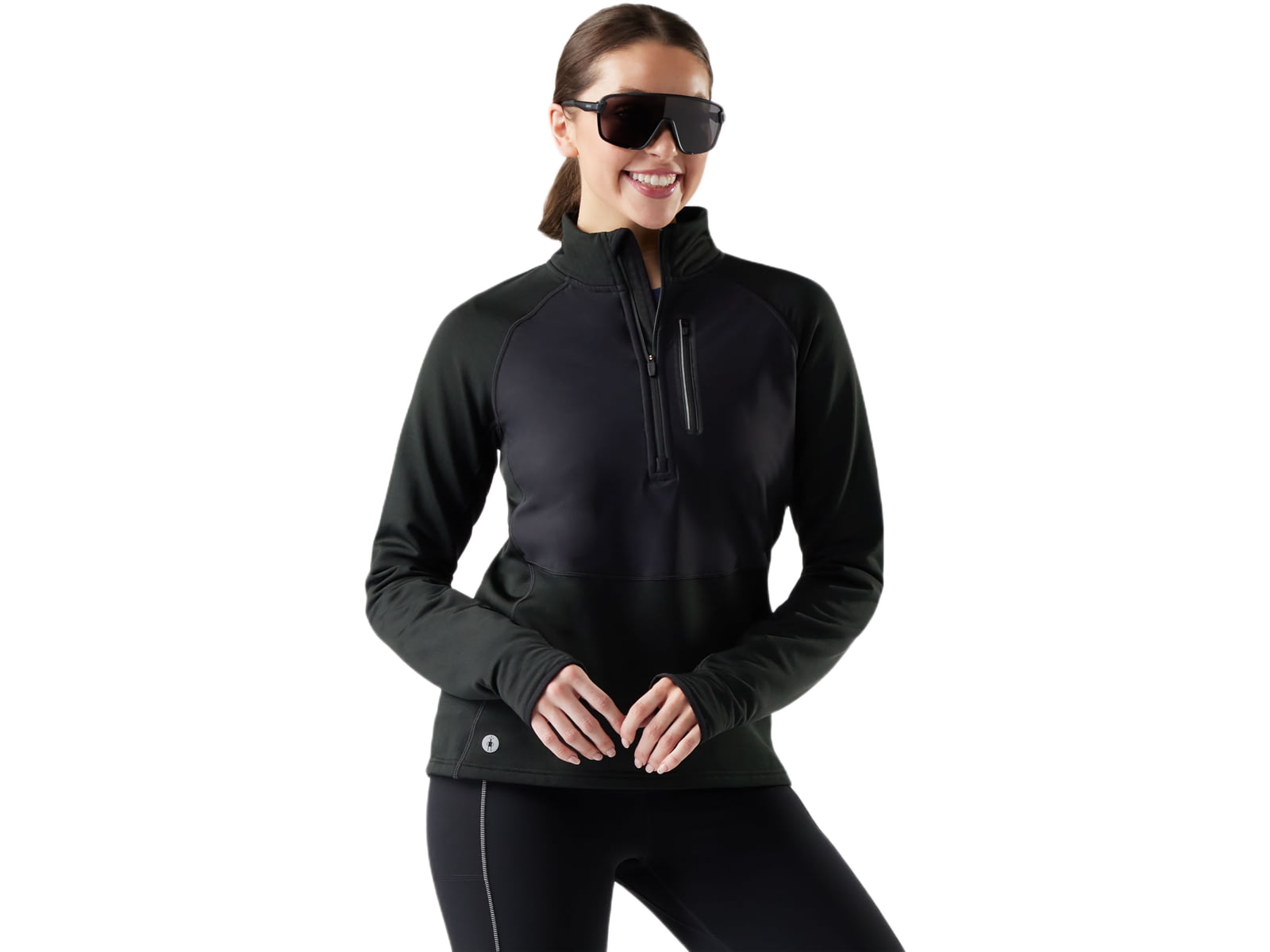 Smartwool Active Fleece Wind 1/2 Zip Jacket - Women's Black