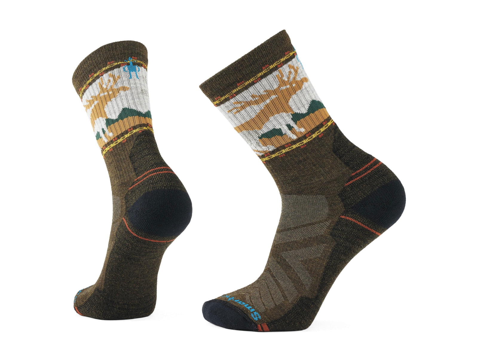 Smartwool Hike Light Cushion Mountain Moose Crew Socks