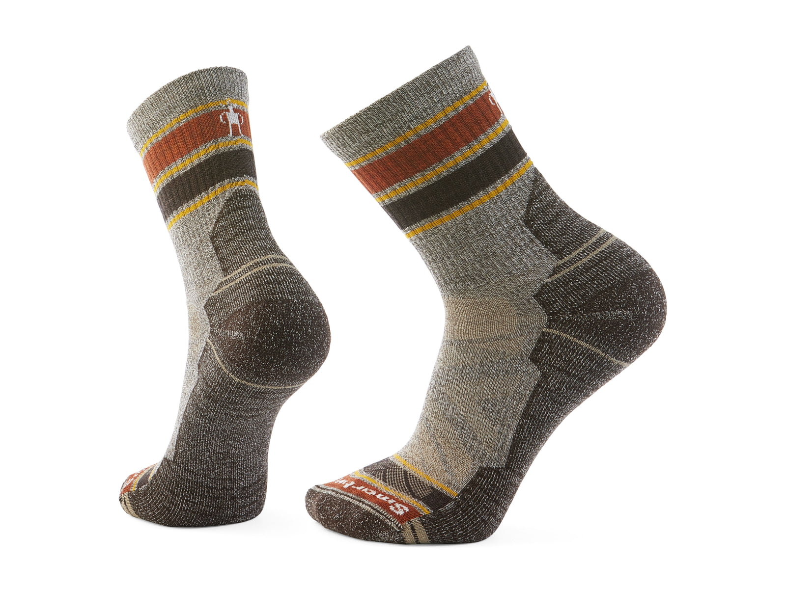 Smartwool Hike Light Cushion Striped Mid Crew Socks - Men's