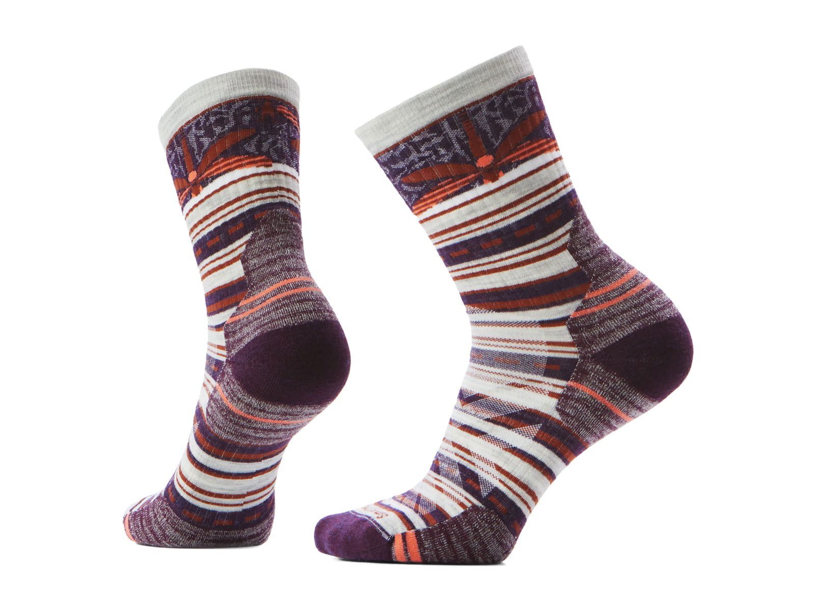 Smartwool Hike Targeted Cushion Dragon Stitch Mid Crew Socks - Women's Ash