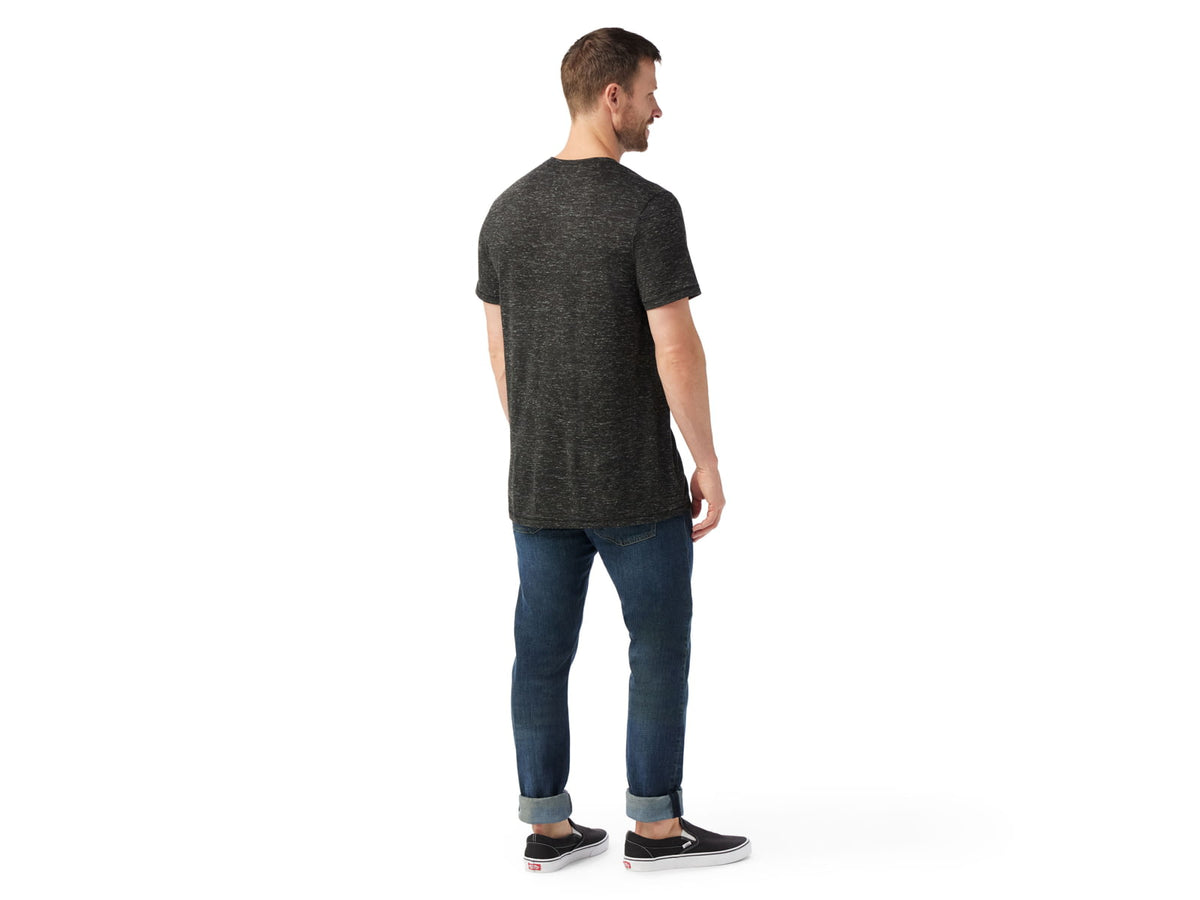 Smartwool Merino Hemp Blend Short Sleeve Pocket Tee - Men's Black Heather Small