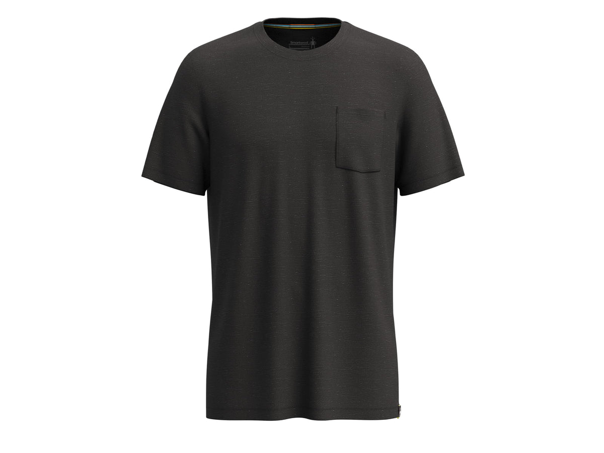 Smartwool Merino Hemp Blend Short Sleeve Pocket Tee - Men's Black Heather Small