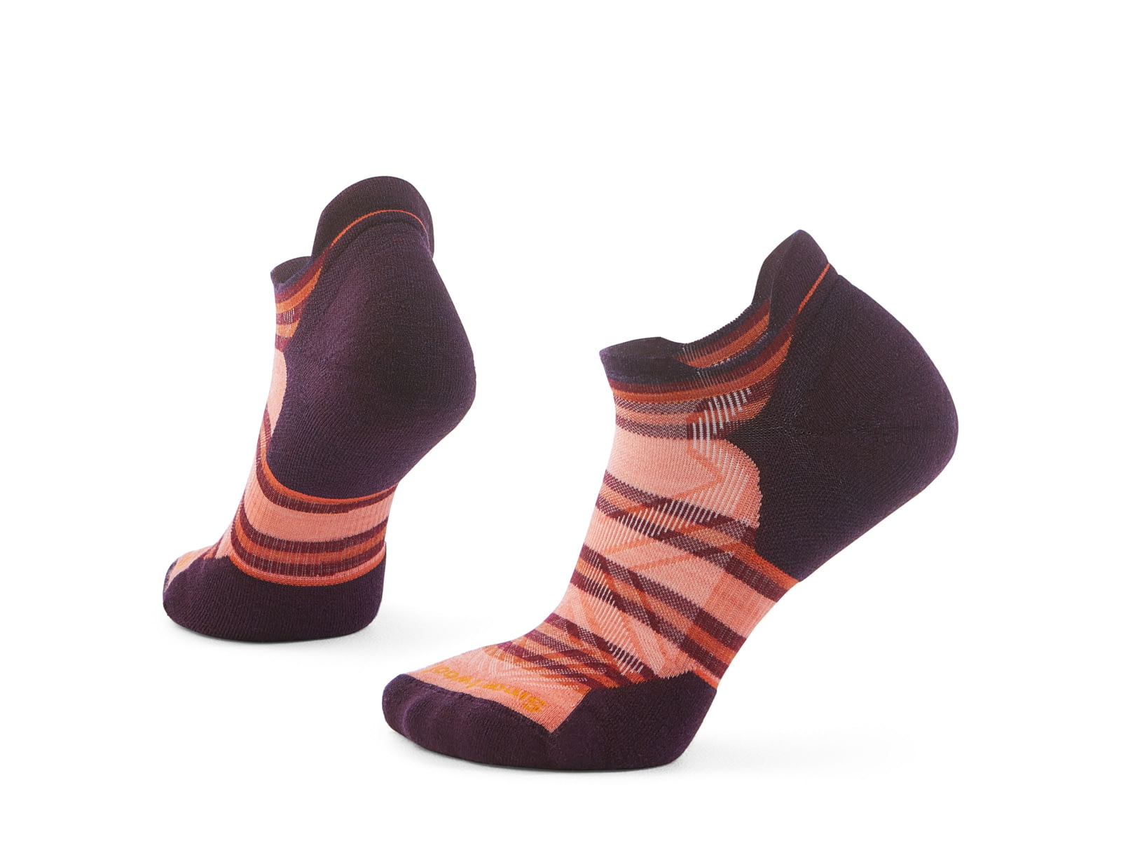 Smartwool Run Targeted Cushion Stripe Low Ankle Socks - Women's Wild Salmon Large