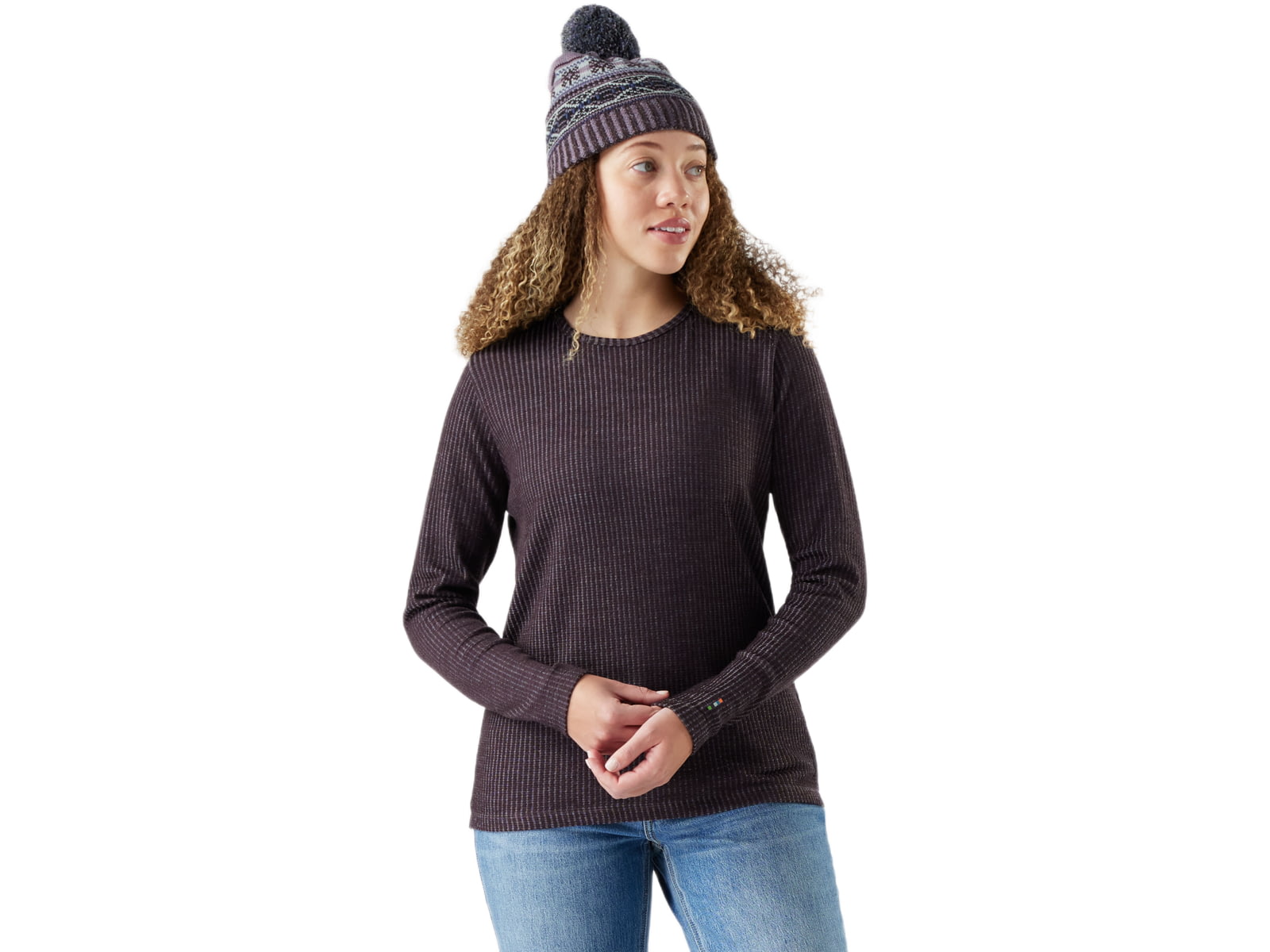 Smartwool Thermal Merino Rib Crew - Women's Mink/Chalk Violet Heather