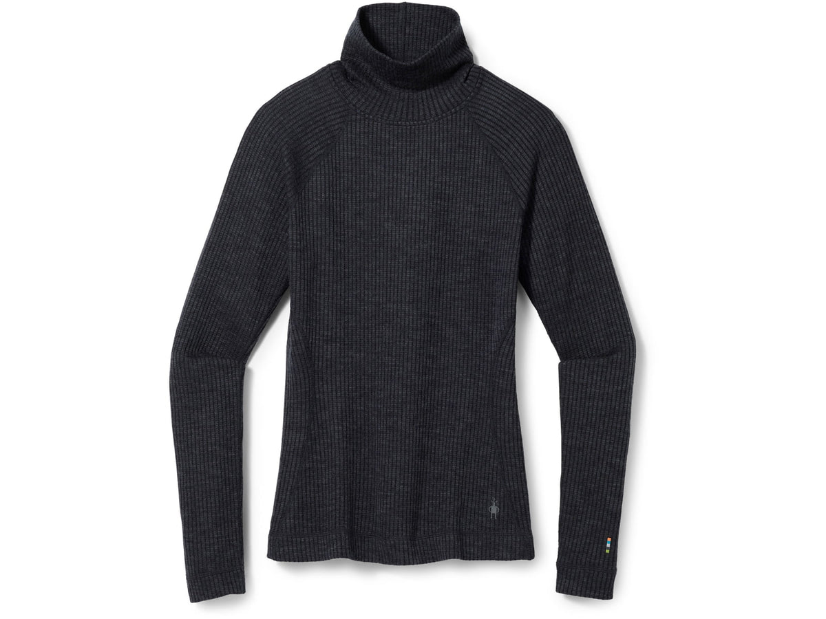 Smartwool Thermal Merino Rib Turtleneck - Women's 010 Charcoal Heather Small
