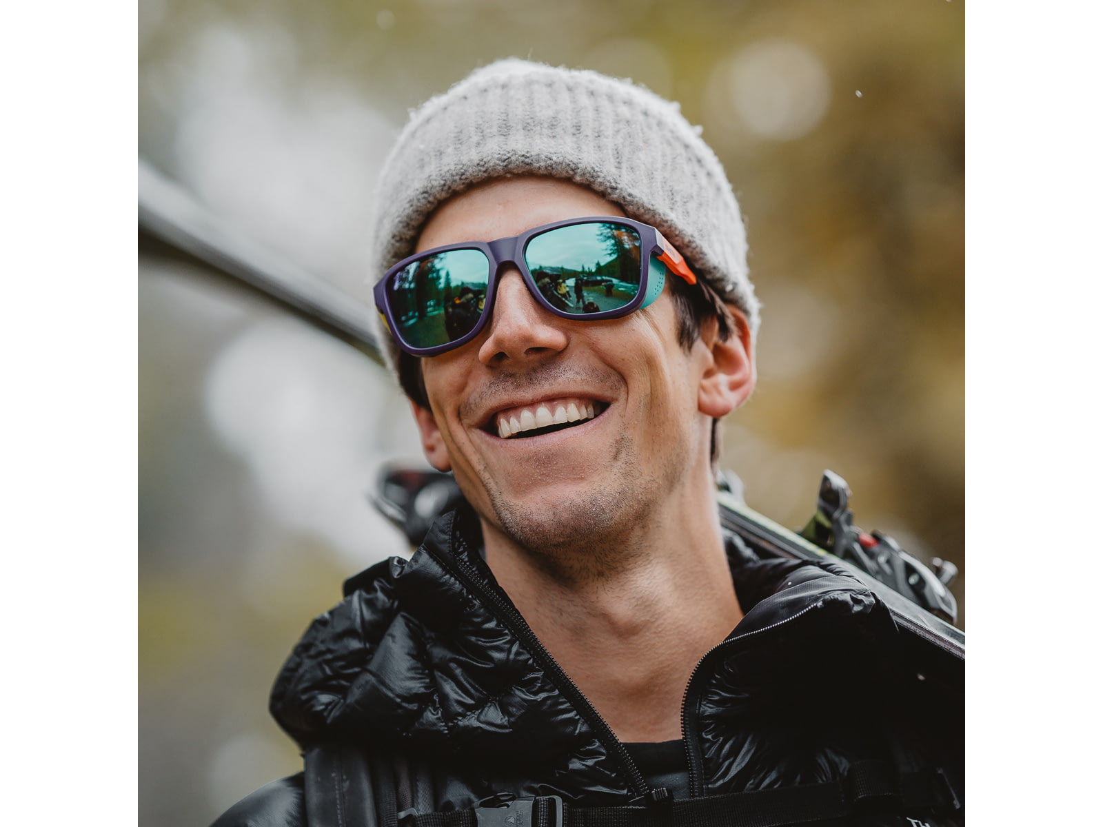Smith Embark Sunglasses Purple/Cinder/Hi Viz Frame ChromaPop Polarized Opal Mirror Lens