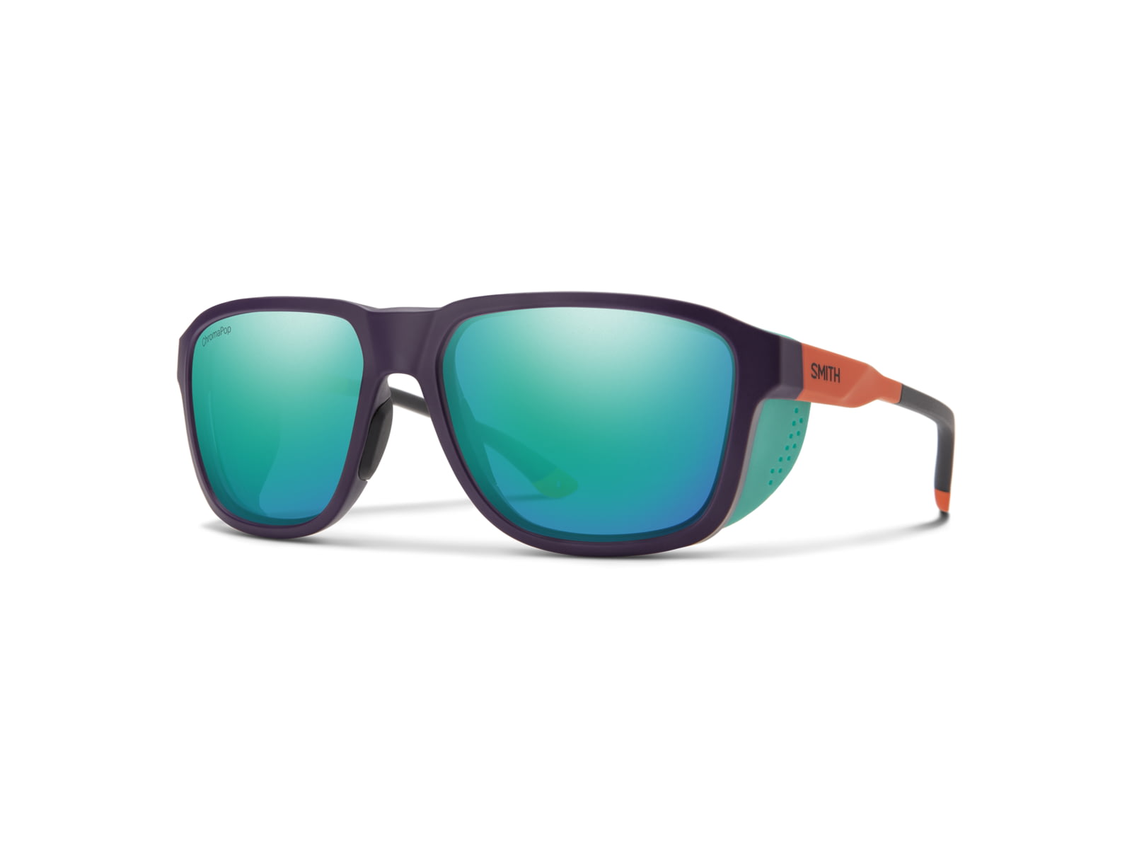 Smith Embark Sunglasses Purple/Cinder/Hi Viz Frame ChromaPop Polarized Opal Mirror Lens