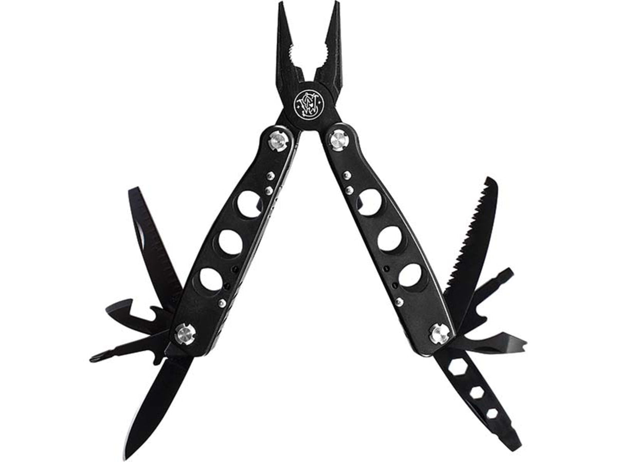Smith & Wesson 15 Function Multitool Black w/Nylon BeltClam Pack SWMT1CP
