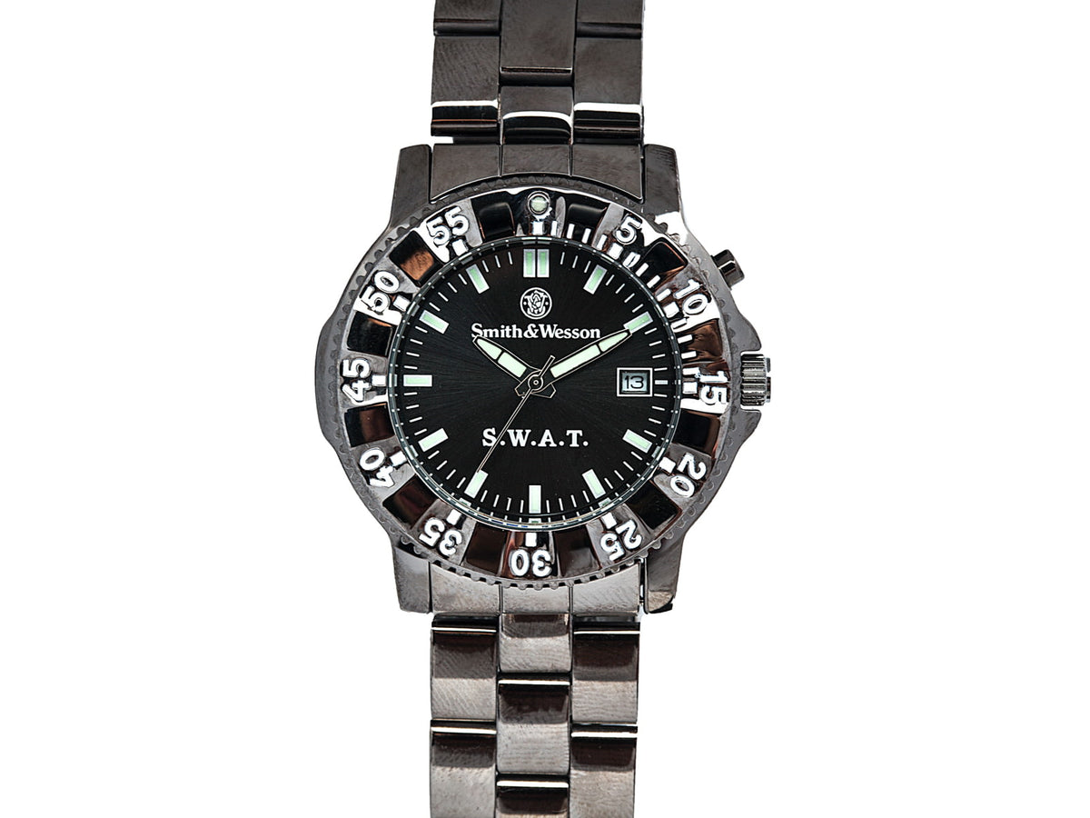Smith & Wesson S.W.A.T. Watch - Back Glow Metal Band SWW-45M SWW-45M