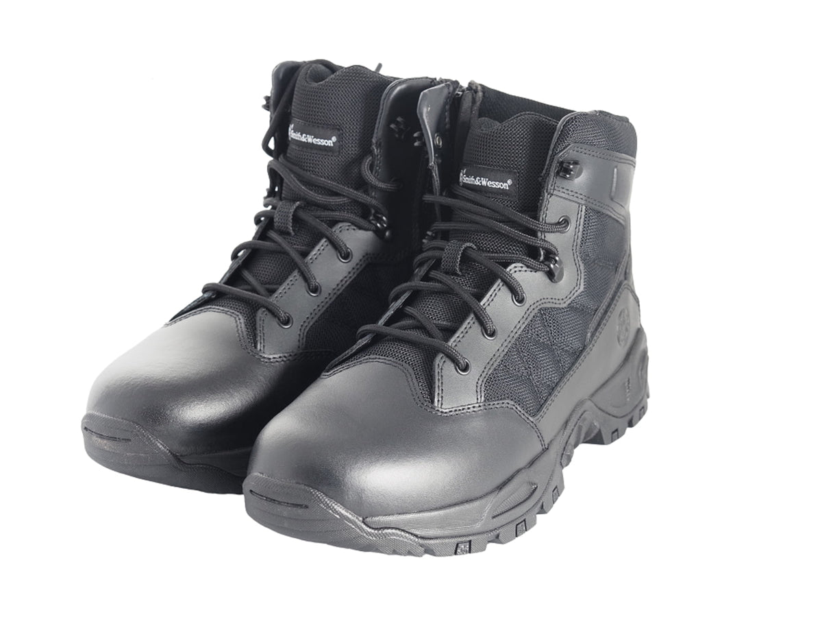 Smith & Wesson Scout 6in Hot Weather Side-Zip Boots - Mens Black 14 US Wide SWB203001-100-14W