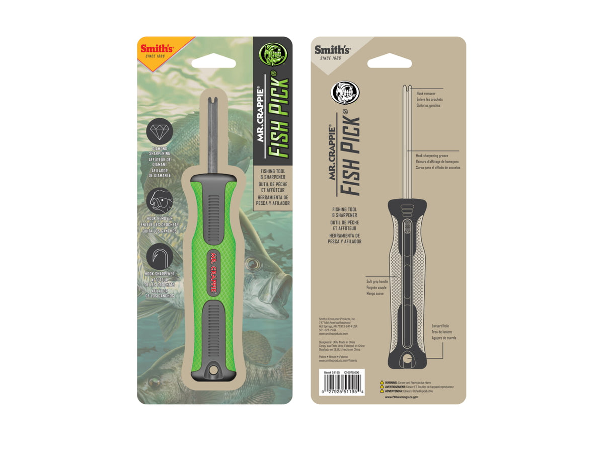 Smiths Mr. Crappie Fish Pick And Hook Sharpener Green SP-51195
