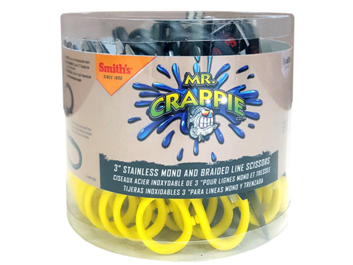 Smiths Mr. Crappie Line Scissors 3in Length 12 Pcs Yellow SP-51169