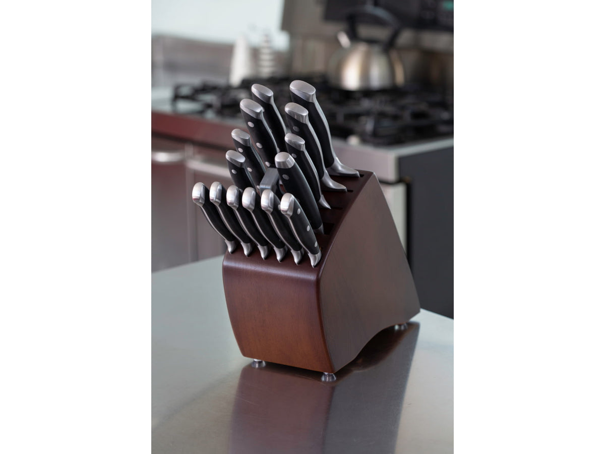 Smiths Saber Knife Set w/ Sharpener - 16 Pcs Black SP-50978