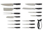 Smiths Saber Knife Set w/ Sharpener - 16 Pcs Black SP-50978