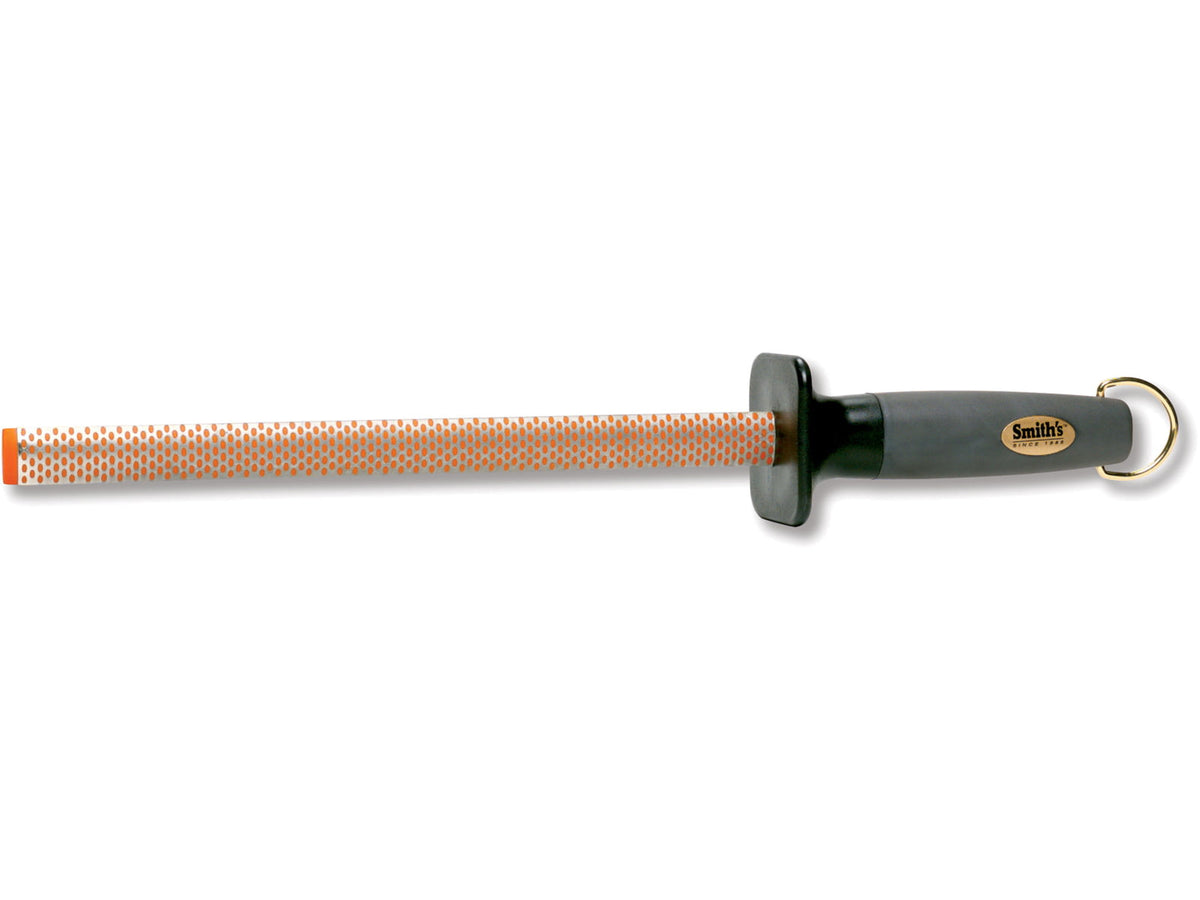 Smiths 10in. Diamond Oval Sharpening Steel Gray/Black/Orange SP-3001
