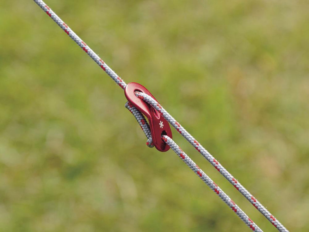 Snow Peak Aluminum Rope Tensioner Red Red One Size R-050-1