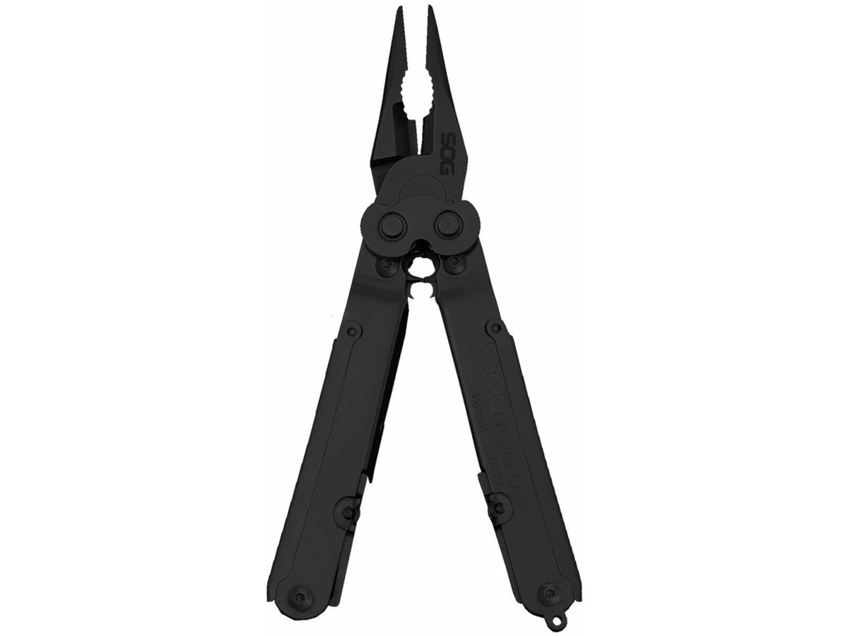 SOG Specialty Knives & Tools Powerlock EOD Scissors Multi-Tool w/ Nylon Sheath Black Oxide Finish Black/Black SOG-B61N-CP