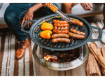 Solo Stove Bonfire Cast Iron Grill Top and Hub Stainless-Steel Cast-Iron Black Medium SSBON-COOKING-BUNDLE