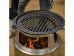 Solo Stove Bonfire Cast Iron Grill Top and Hub Stainless-Steel Cast-Iron Black Medium SSBON-COOKING-BUNDLE