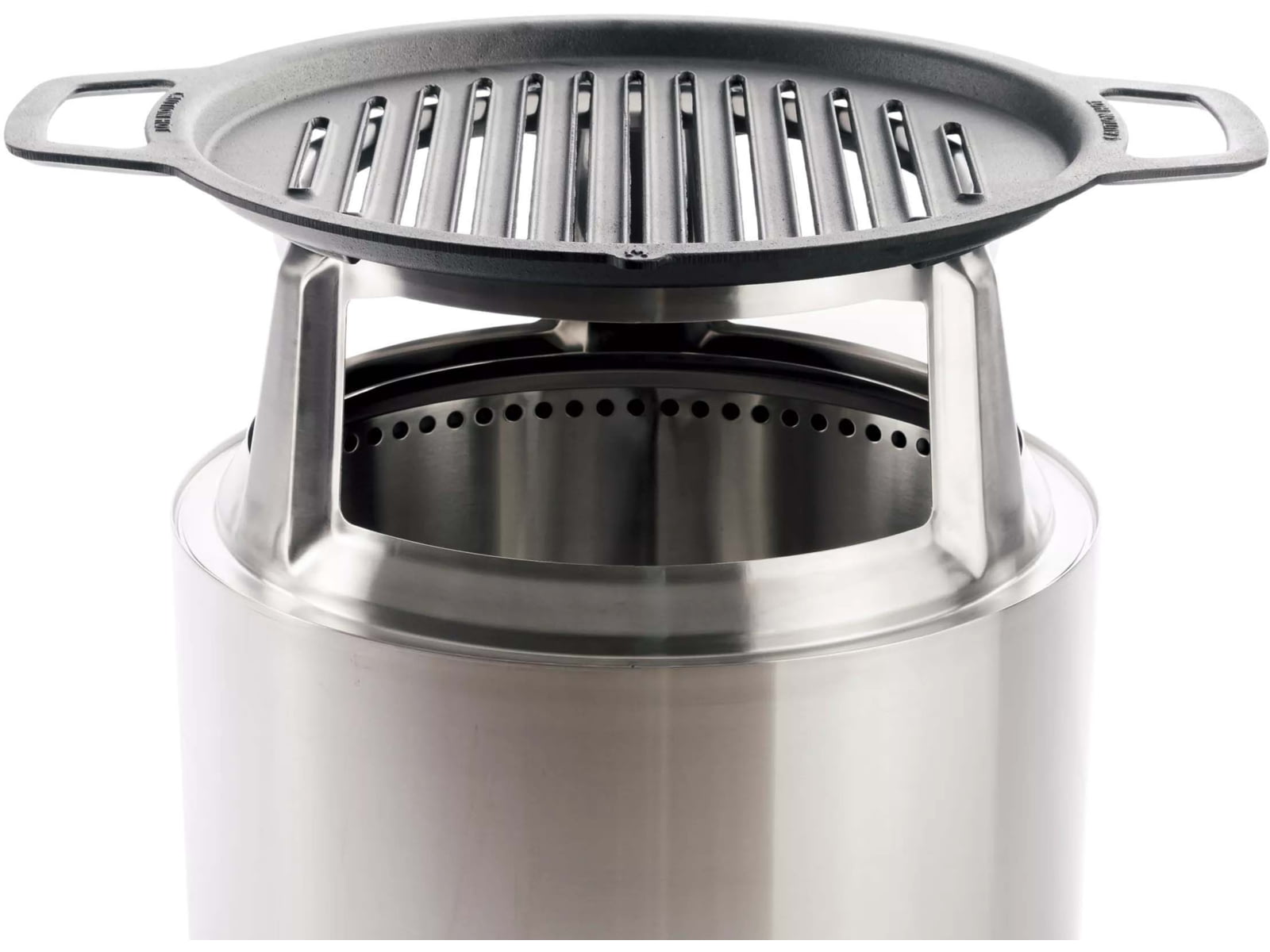 Solo Stove Bonfire Cast Iron Grill Top and Hub Stainless-Steel Cast-Iron Black Medium SSBON-COOKING-BUNDLE