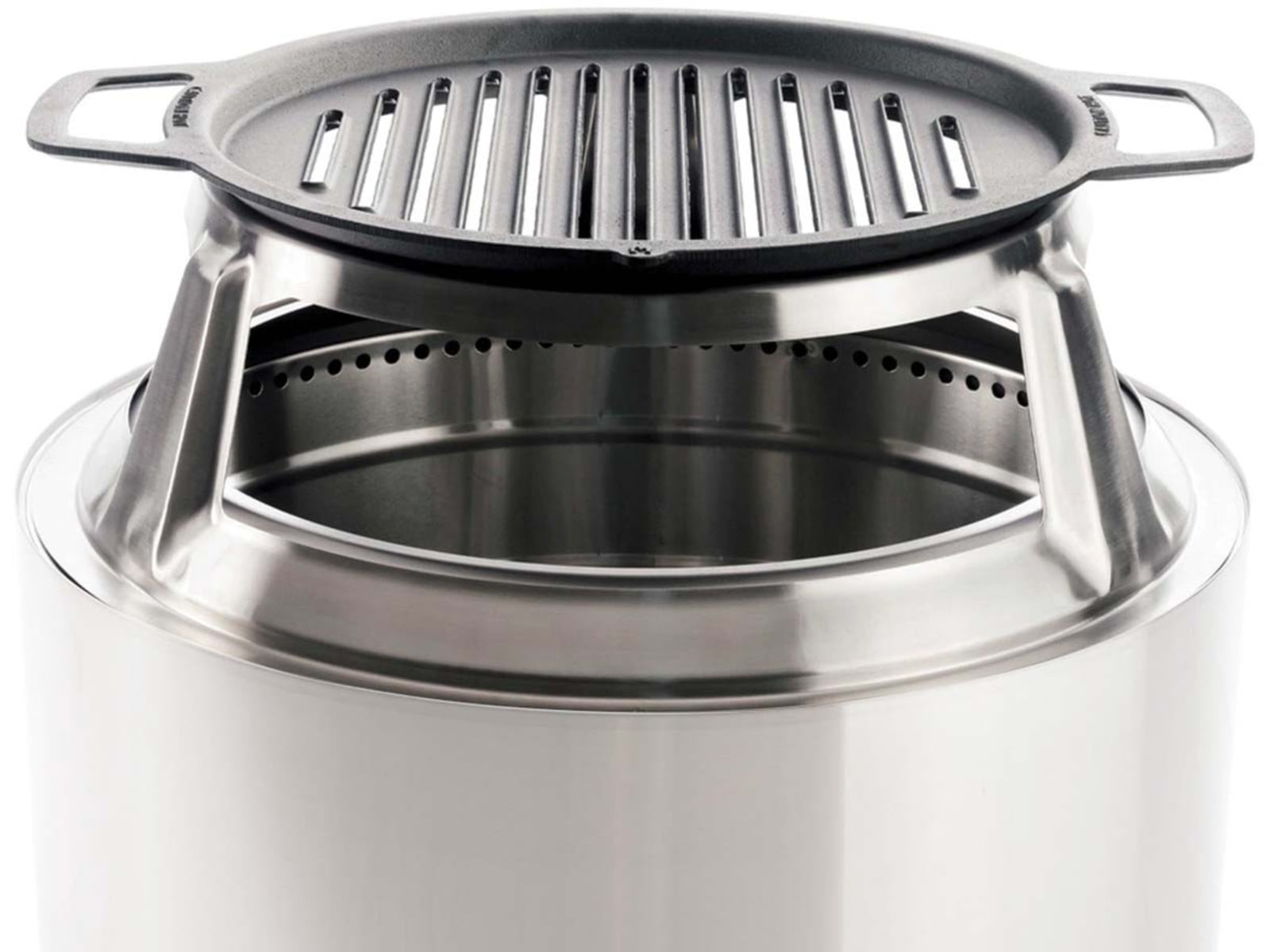 Solo Stove Yukon Cast Iron Grill Cooking Bundle 2 Stainless Steel Cast Iron Black Medium