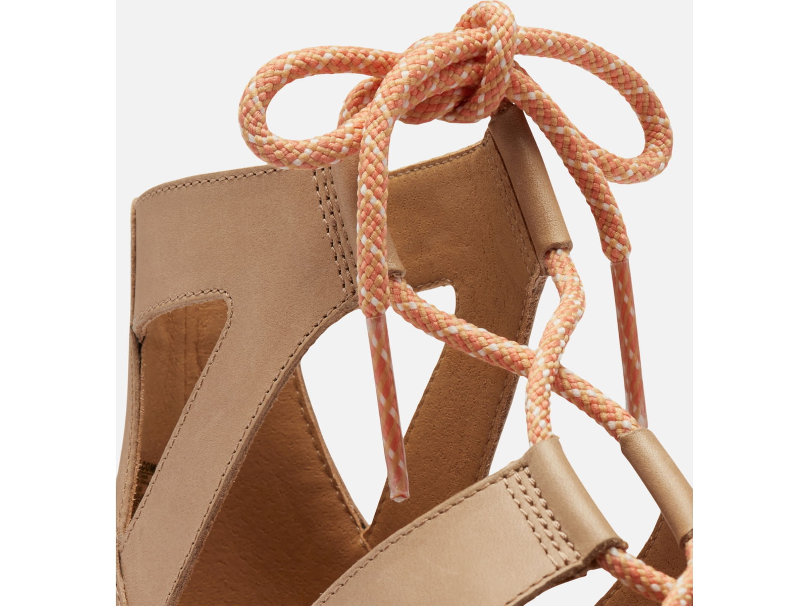Sorel Cameron Flatform Lace Wedge Sandals Leather - Women's