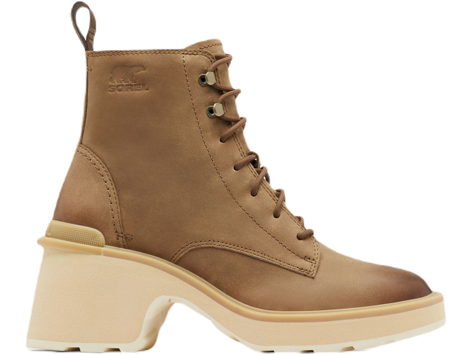 Sorel Hi-Line Heel Lace Boots - Women's Umber/Ceramic 8US