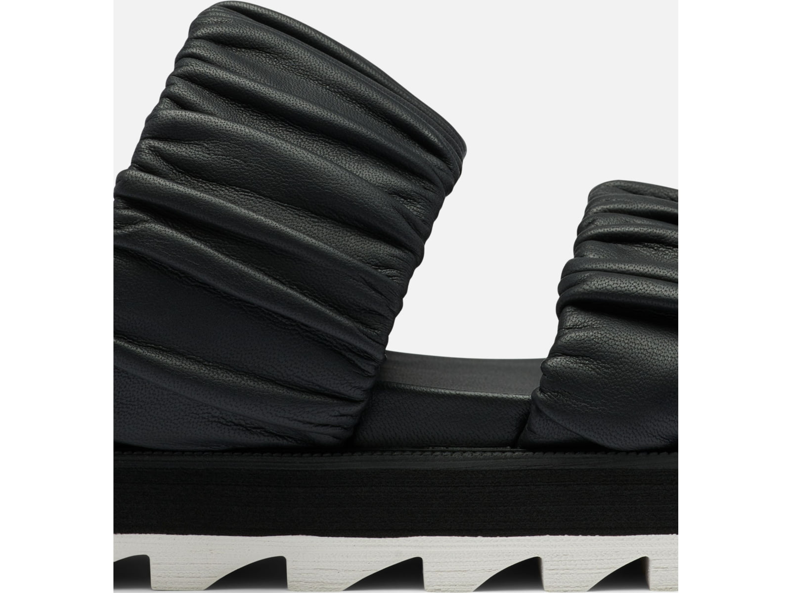 Sorel Roaming Two Strap Slide Sandals - Women's Black/Chalk 9.5 US