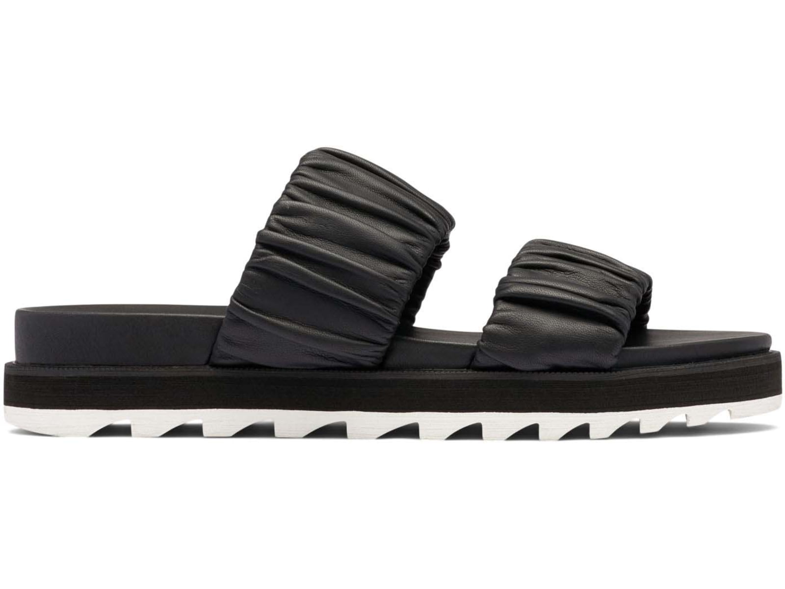 Sorel Roaming Two Strap Slide Sandals - Women's Black/Chalk 9.5 US
