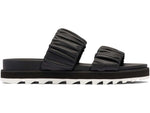Sorel Roaming Two Strap Slide Sandals - Women's Black/Chalk 9.5 US