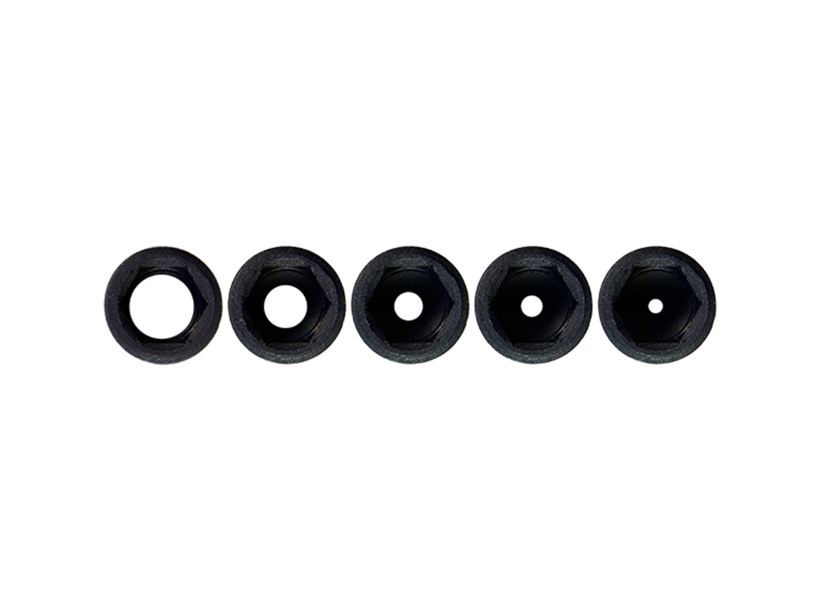 Specialty Archery Stack It Peep Sight Capture Aperture Kit Set of 5 Black STKAKT
