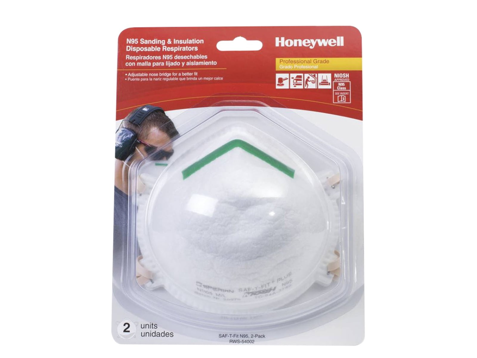 Sperian Saf-t-fit Plus N95 Disposable Respirator - RWS-54002