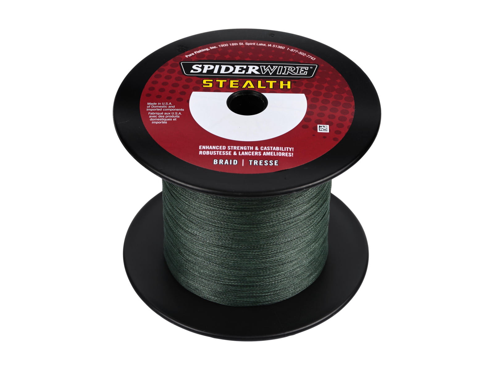 Spiderwire Stealth Superline 0.016in/0.40mm 80lb/36.2kg 3000yd/2743m 20lb Moss Green