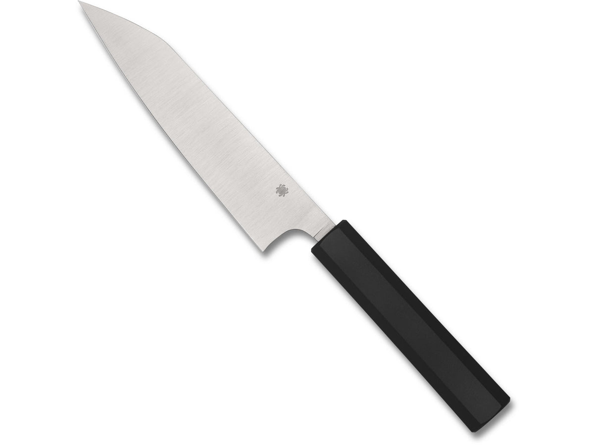Spyderco Minarai Kitchen Knife 6.41in CTS BD1N Steel PlainEdge Funayuki Blade Polypropylene Black Handle