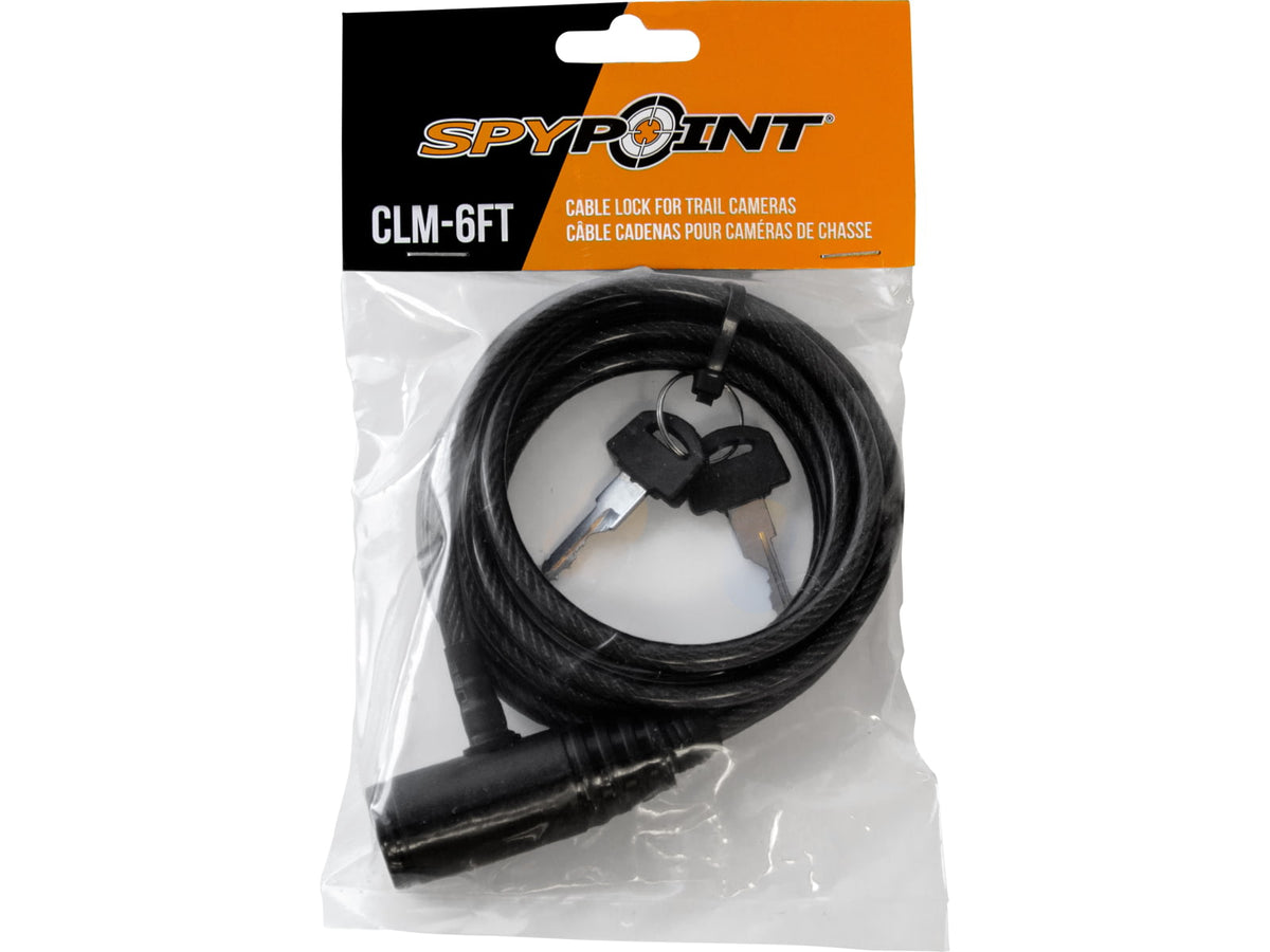 Spypoint 6ft Cable Lock w/2 Keys Black 5770