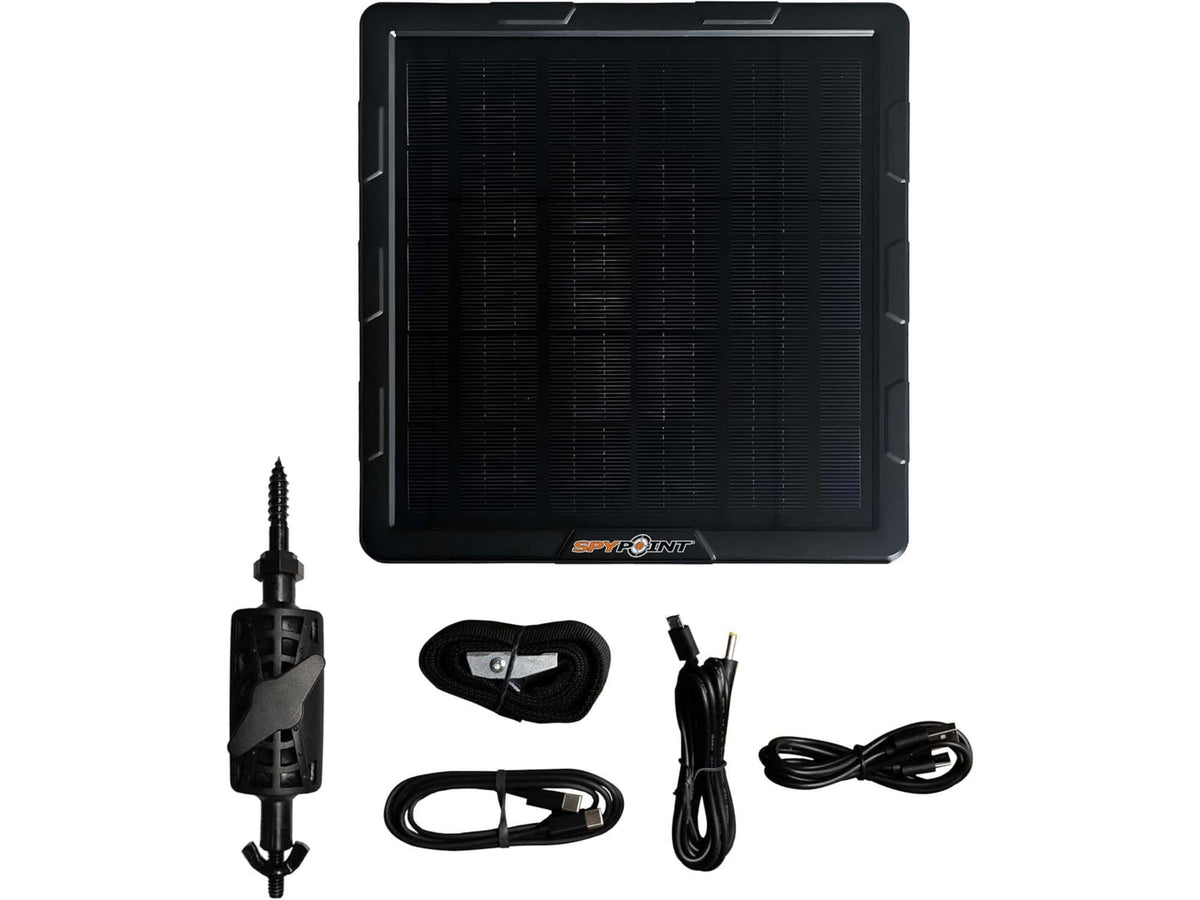 Spypoint Flex-M Cellular Camera w/Solar Panel Bundle Multi Carrier Green 1843