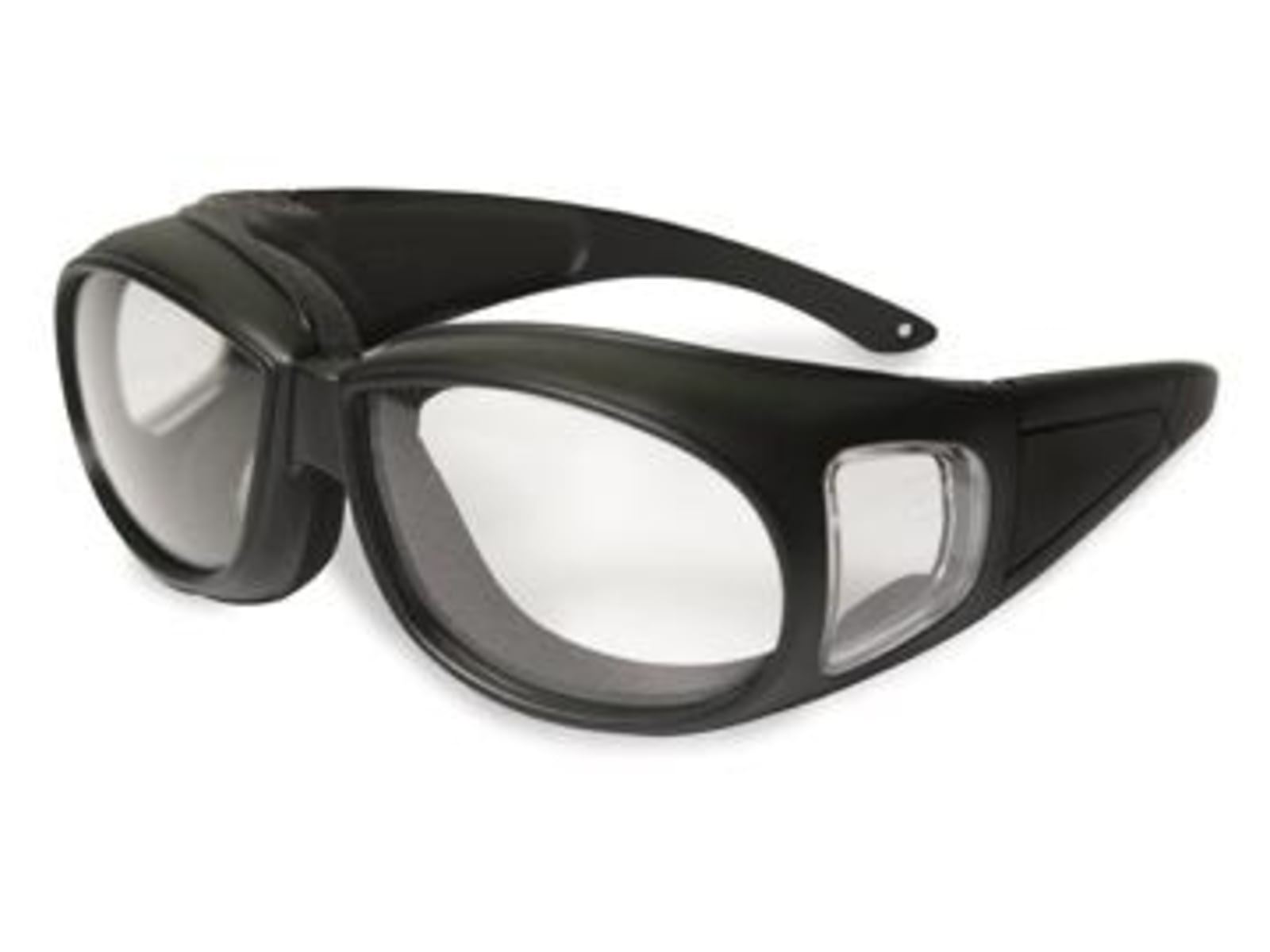 SSP Eyewear Kachess Over The Glasses Shooting Glasses Black Frame Crystal Clear Anti-Fog Lens KACHESS CL A/F