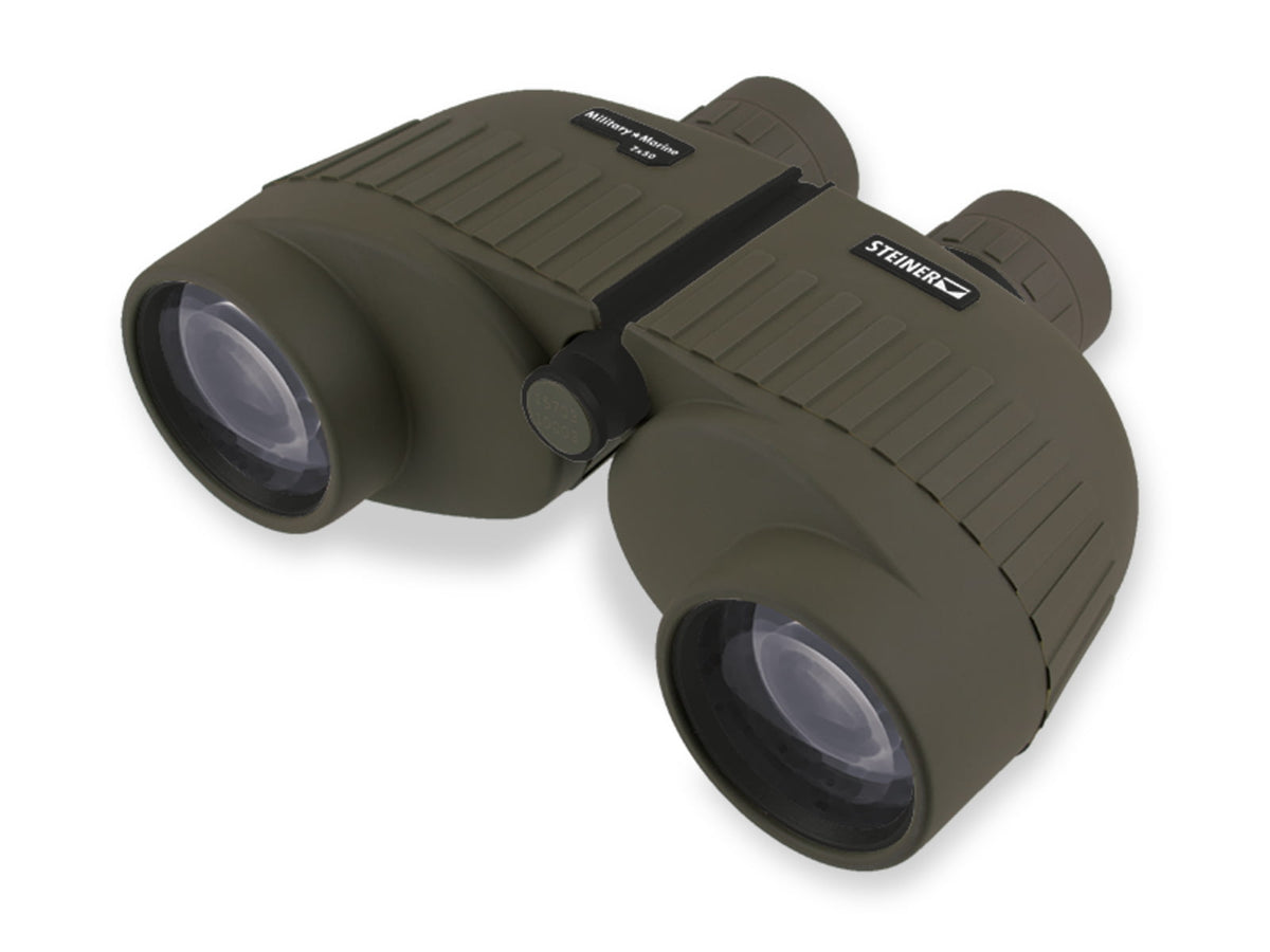 Steiner Military Marine 7x50mm Porro Prism Binoculars NBR Long Life Rubber Armoring Green