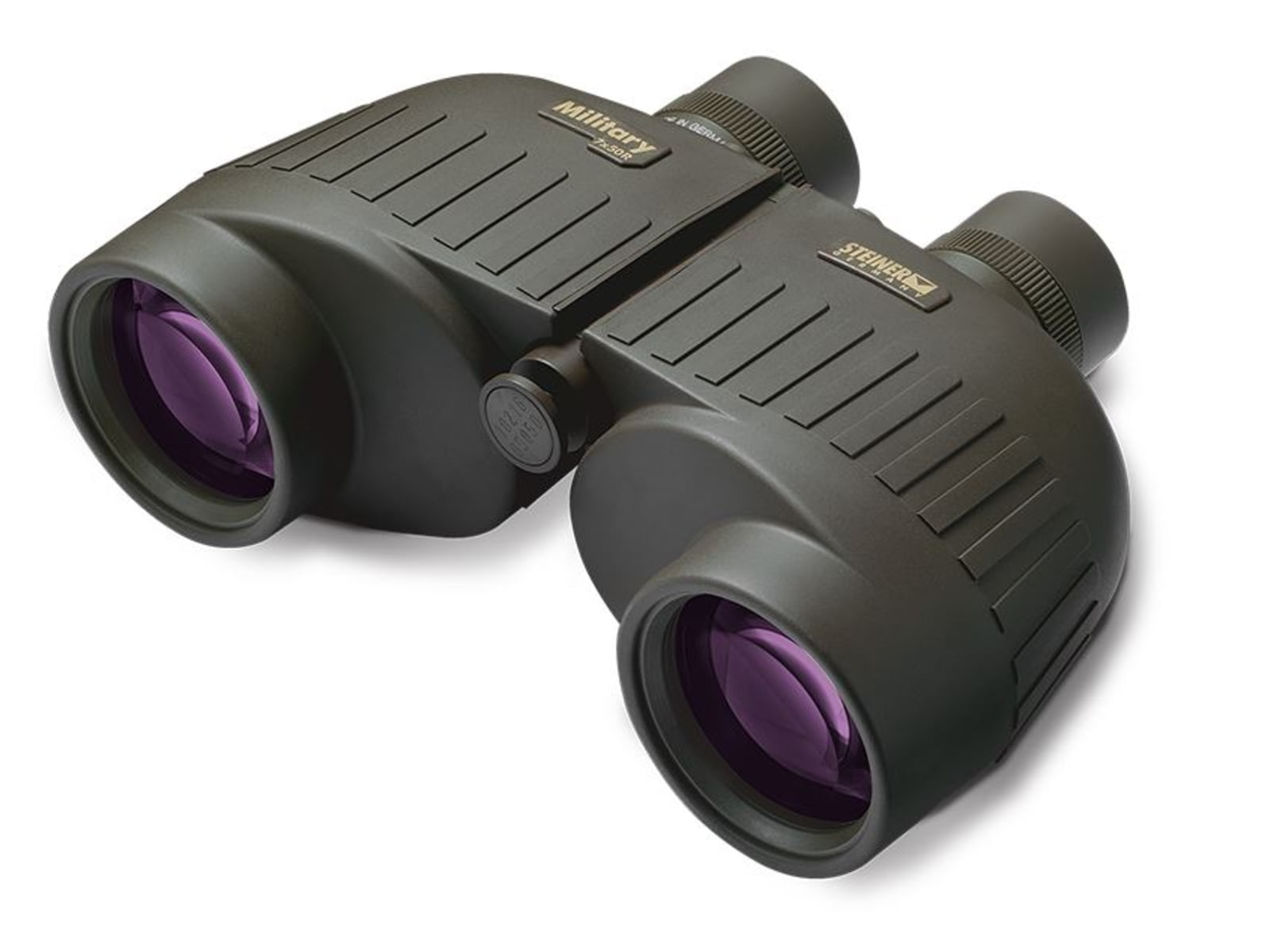 Steiner M750R LPF Gen III Rangefinder 7x50mm Porro Prism Binoculars NBR Long Life Rubber Armoring Green 2652