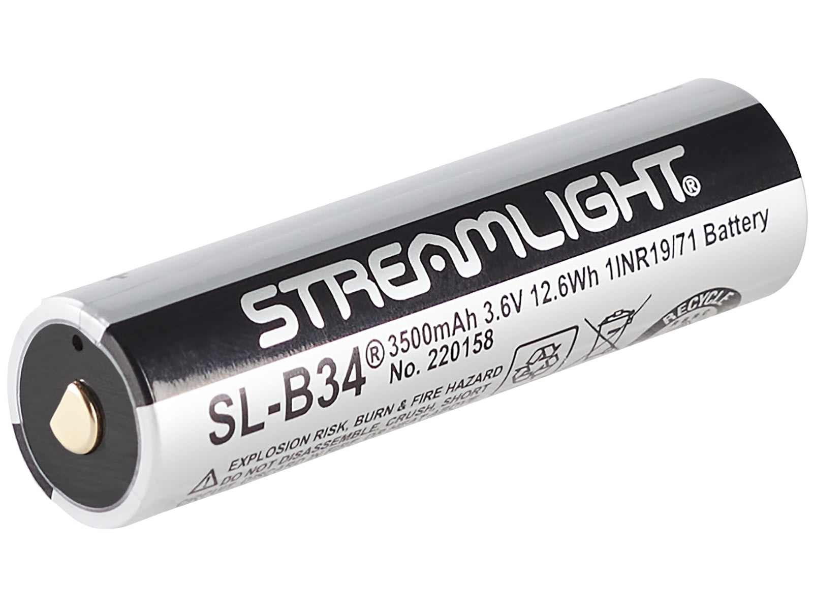 Streamlight 3.6V 3500mAh SL-B34 USB Battery Pack 1 Pack Silver