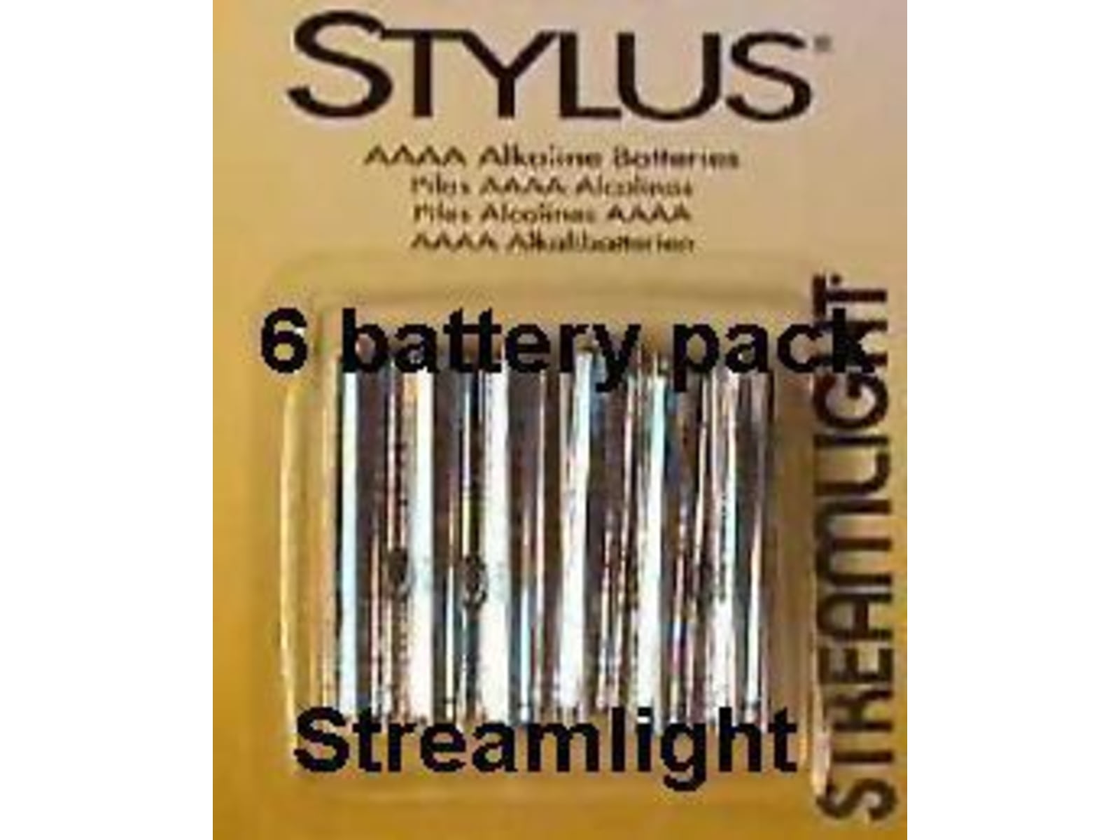 Streamlight Stylus AAAA Batteries - Replacement 1.5 Volt Alkaline battery 6 pack 65030 for Streamlight Stylus Flashlights & more
