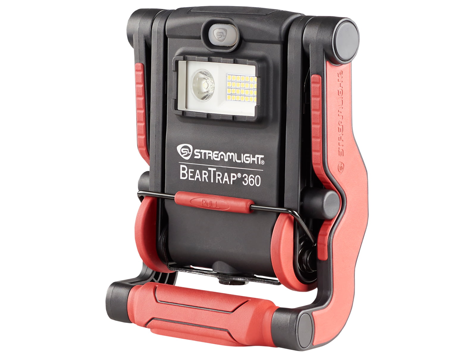 Streamlight BearTrap 360 120V AC Rechargeable Work Light with Rotating Body Black/Red 61523