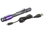 USED Streamlight Stylus Pro USB UV Rechargeable Penlight325mW w/USB CordHolster