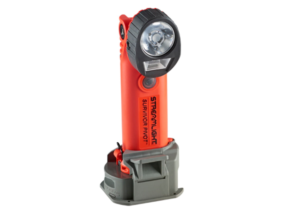 Streamlight Survivor Pivot USB LED Flashlight Alkaline 325 Lumens Orange