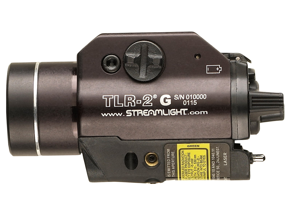 Streamlight TLR-2G LED Rail-Mounted Tactical Light CR123A Green/White 300 Lumens Black 69250