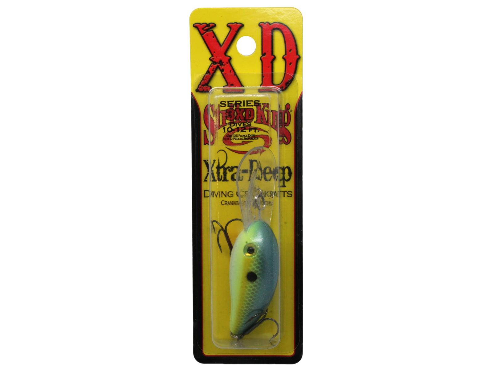 Strike King Pro Model 3XD Fishing Lure Deep Diving Crankbait Chartreuse Sexy Shad 7/16oz