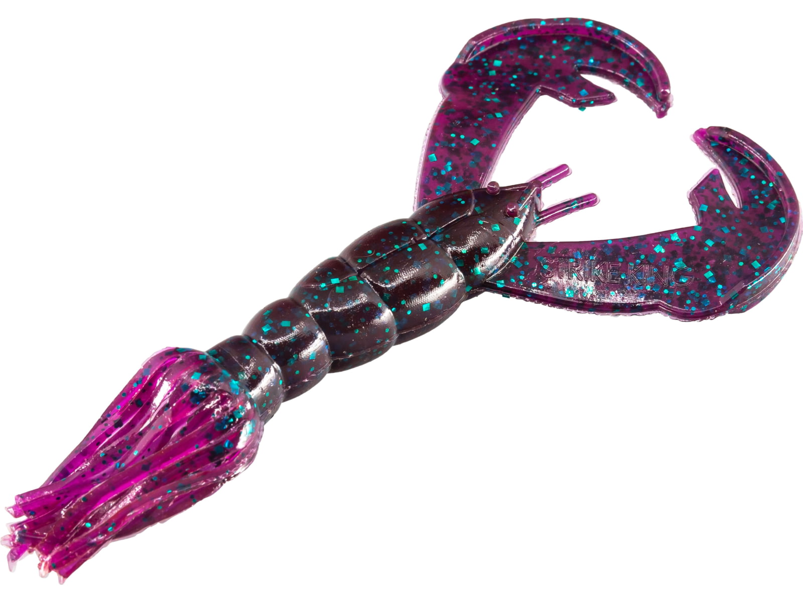 Strike King Rage Luau Craw Fishing Lure Skirted Soft Plastic Grub Craw Imitation High Claws and Skirt Patented Rage Flange 4in 7-Pack