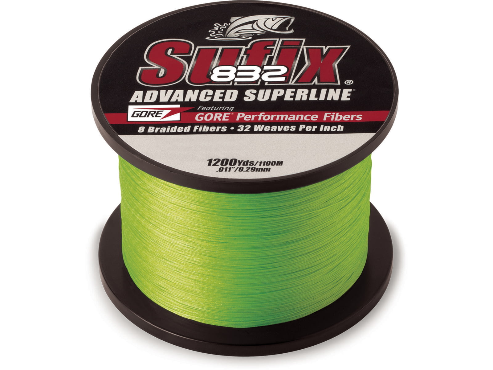 Sufix 832 Braid 15lb Line Neon Lime 1200 Yds
